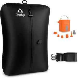 Zurligi Vacuum Bags for Travel with Pump, Vacuum Compression Bag with Adjustable Shoulder Strap, IP67 Reusable Vacuum Packing Cubes for Luggage, Backpack, Suitcase, Yoga, Swim, Beach
