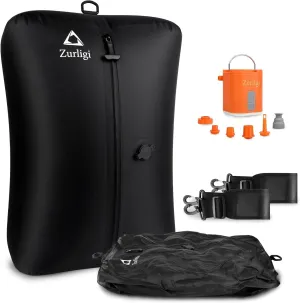 Zurligi Vacuum Bags for Travel with Pump, Vacuum Compression Bag with Adjustable Shoulder Strap, IP67 Reusable Vacuum Packing Cubes for Luggage, Backpack, Suitcase, Yoga, Swim, Beach